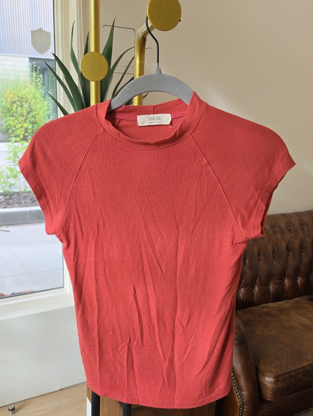 Jolie Ribbed Short Sleeve Tee